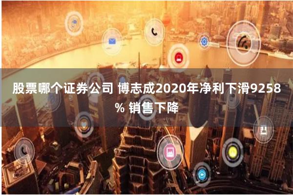 股票哪个证券公司 博志成2020年净利下滑9258% 销售下降